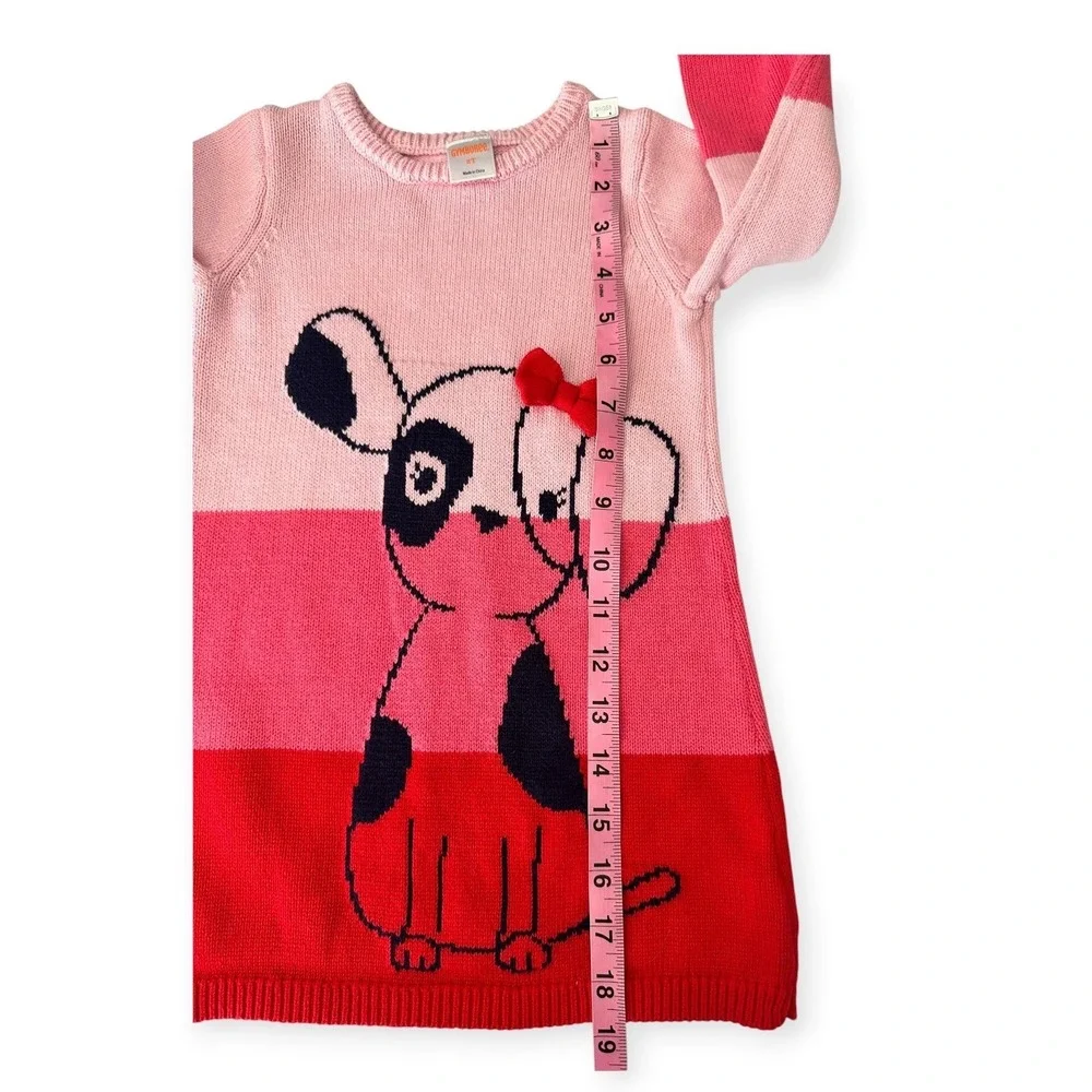 Gymboree Sweater Dress Pink Red Excellent 2T Toddler Girls